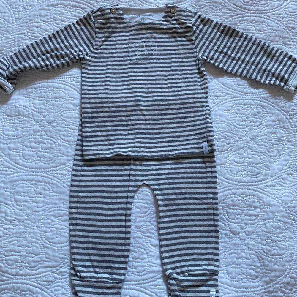 NOPPIES BABY Baby Boys Matching striped set - size 6 months